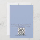Invitation Mariage élégant avec code QR et bordure d'hortensi (Dos)