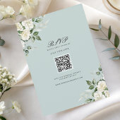 Invitation Mariage élégant avec code QR et écriture florale v