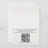 Invitation Mariage élégant avec code QR et palmiers embossés  (Dos)