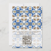 Invitation Mariage élégant avec code QR feuillage citron vint (Dos)
