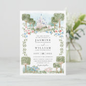 Invitation Mariage élégant avec code QR Il était une fois dan (Debout devant)