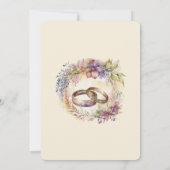 Invitation Mariage élégant avec des accents floraux (Dos)