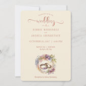 Invitation Mariage élégant avec des accents floraux (Devant)