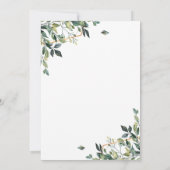 Invitation mariage élégant avec feuillage botanique chic (Dos)