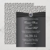 Invitation Mariage élégant avec impression de léopard des nei (Devant / Derrière)