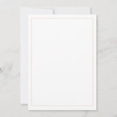 Invitation Mariage élégant avec monogramme moderne de pêche (Dos)