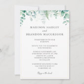 Invitation Mariage Élégant avec Verdure d'Eucalyptus (Devant)