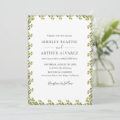 Invitation Mariage Élégant avec Verdure d'Eucalyptus (Debout devant)