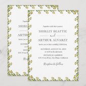 Invitation Mariage Élégant avec Verdure d'Eucalyptus (Devant / Derrière)