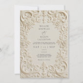 Invitation Mariage Élégant Baroque (Devant)