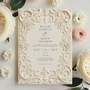 Invitation Mariage Élégant Baroque