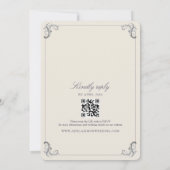 Invitation Mariage élégant baroque (Dos)