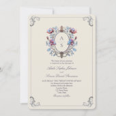 Invitation Mariage élégant baroque (Devant)