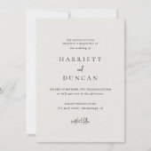 Invitation Mariage élégant Beige Beige neutre intemporel (Devant)