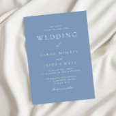 Invitation Mariage élégant bleu Dusty moderne