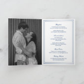 Invitation Mariage Élégant Bleu Marine Classique (Intérieur)