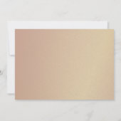 Invitation Mariage élégant bleu marine or photo (Dos)