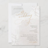 Invitation Mariage Élégant Botanique Floral Script (Devant)