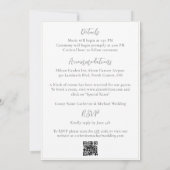 Invitation Mariage Élégant Budget Fleurs Hydrangeas Roses (Dos)