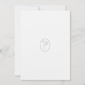 Invitation Mariage Élégant Calligraphie Noir & Blanc Simple (Dos)