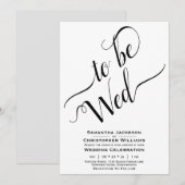 Invitation Mariage Élégant Calligraphie Simple Blanc (Devant / Derrière)