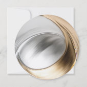 Invitation Mariage élégant cercle or et argent (Dos)