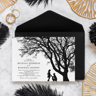 Invitation Mariage Élégant Chic Arbre