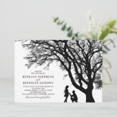 Invitation Mariage Élégant Chic Arbre (Debout devant)