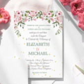 Invitation Mariage Elegant Chuppah Floral Foliage Juif