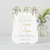 Invitation Mariage Elégant Chuppah Floral vert Juif (Debout devant)