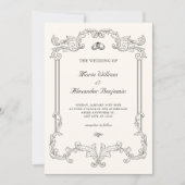 Invitation Mariage élégant classique (Devant)