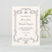 Invitation Mariage élégant classique (Debout devant)