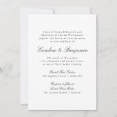 Invitation Mariage élégant classique classique classique clas (Devant)