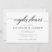 Invitation Mariage Élégant Classique Écriture pour Couple (Devant)
