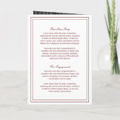 Invitation Mariage élégant classique en Bourgogne (Dos)