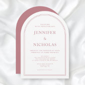 Invitation Mariage Élégant Classique Formel Rose