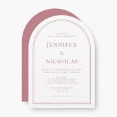 Invitation Mariage Élégant Classique Formel Rose