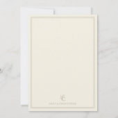 Invitation Mariage Élégant Classique Ivoire (Dos)