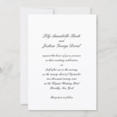 Invitation Mariage élégant classique Lily (Devant)