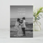 Invitation Mariage élégant classique moderne juste élopé (Debout devant)