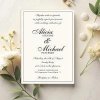 Mariage élégant classique noir et ivoire