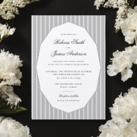 Mariage Élégant Classique Rayures Noires Formel