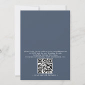Invitation Mariage élégant classique vintage à budget code QR (Dos)