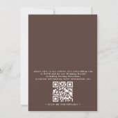 Invitation Mariage élégant code QR aquarelle mer plage bohème (Dos)