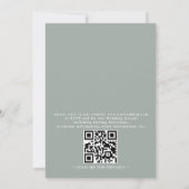 Invitation Mariage Élégant Code QR Botanique Rustique Verdure (Dos)