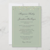 Invitation Mariage Élégant Code QR Dusty Sage (Devant)