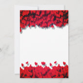 Invitation Mariage Élégant Cœurs Rouges (Dos)