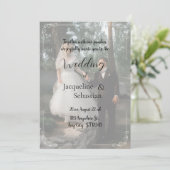 Invitation Mariage élégant dans une forêt brumeuse (Debout devant)