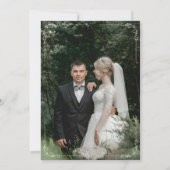 Invitation Mariage élégant dans une forêt brumeuse (Dos)