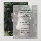 Invitation Mariage élégant dans une forêt brumeuse (Devant / Derrière)